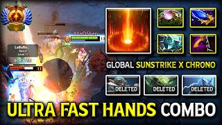 ULTRA FAST HANDS COMBO MID INVOKER | BREAUTIFUL GLOBAL SUNTRIKE WITH CHRONOSPHERE END THE GAME DOTA2