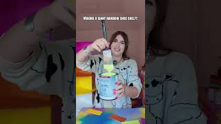 Making a Giant Rainbow Shoe Shelf! | DIY Colorful Organization!
