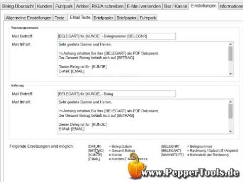 Pdf Rechnung Erstellen Und Per Email Versenden Youtube