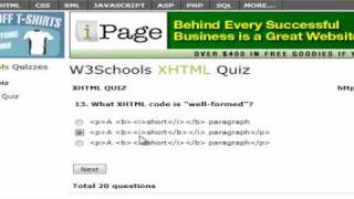 XHTML Quiz