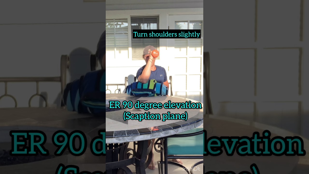 Scaption External Rotation Shoulder external rotation - 90 degree scaption plane - YouTube