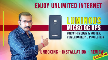 Luminous  Micro DC UPS for WiFi Modem & Router | Power Backup & Protection Review in Malayalam