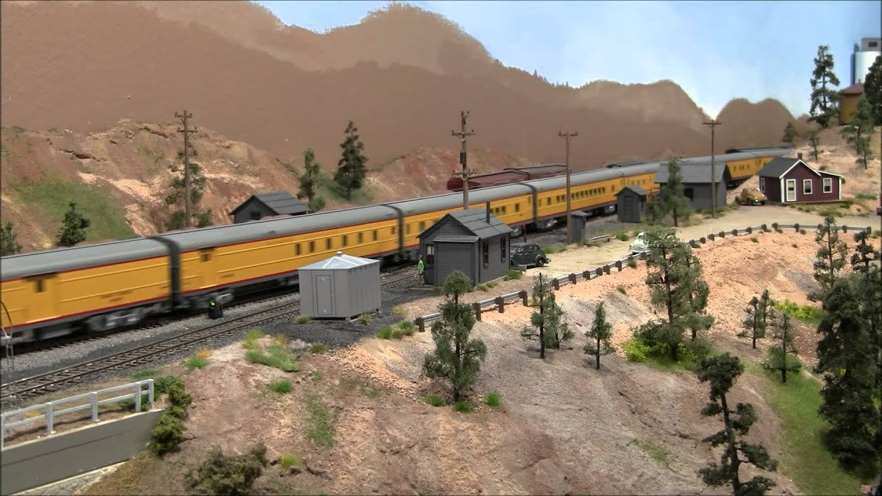 HO layout UP passenger train YouTube
