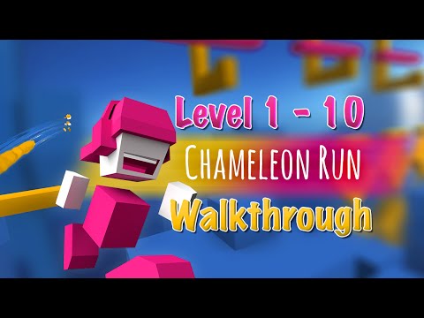 BEAT 10 LEVELS IN RECORD TIME! Chameleon Run App Gameplay Level Walkthrough