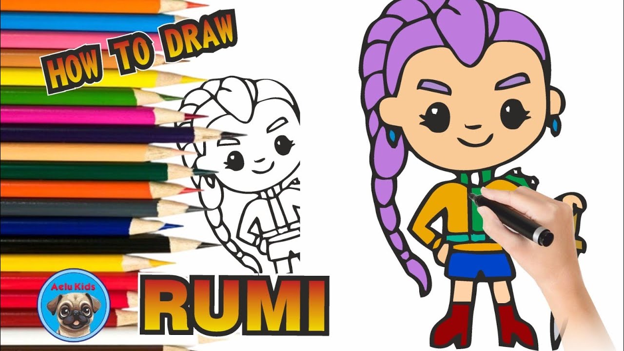 Step By Step Rumi Drawing.pdf How to Draw Rumi for Kids | Easy Drawing Step by Step β Aelu Kids - YouTube