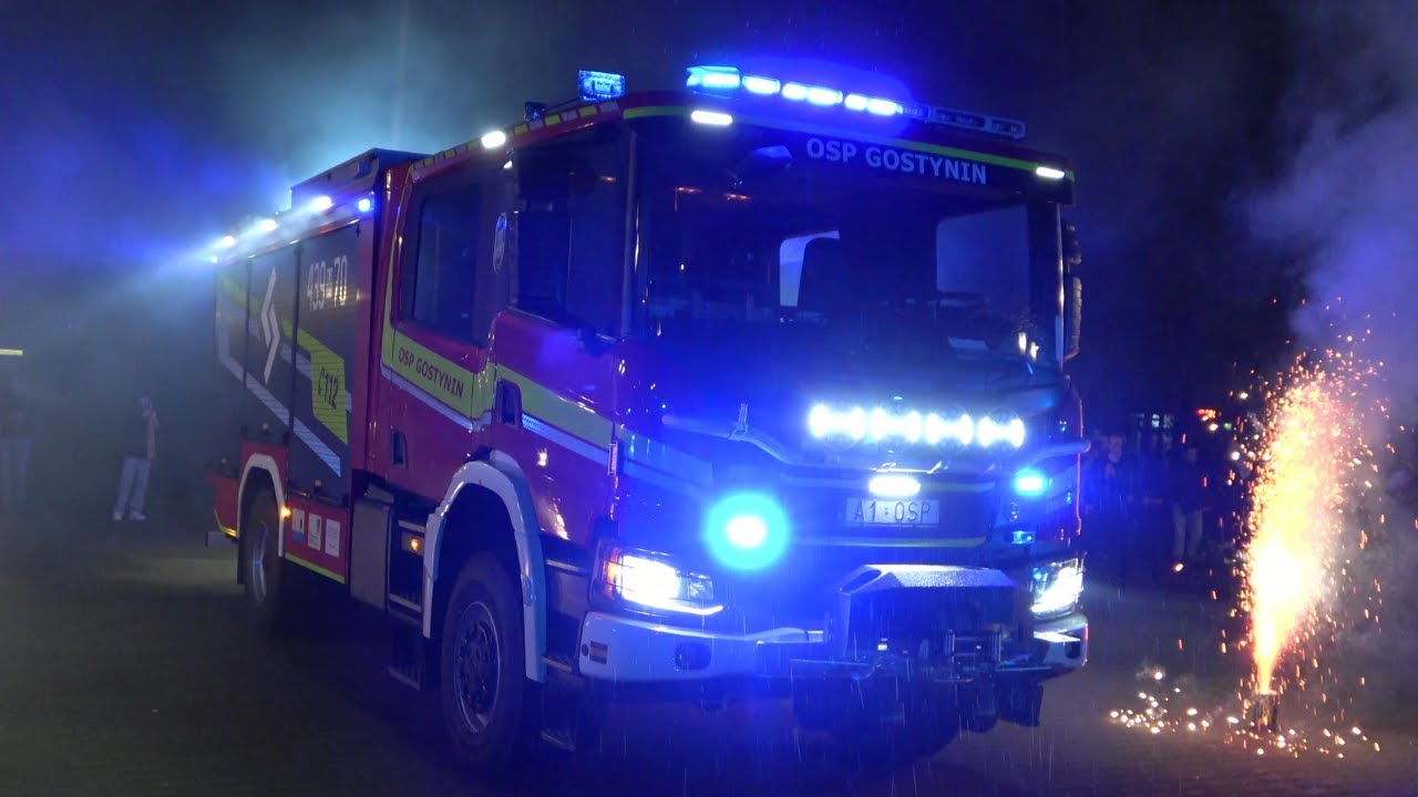 NOWA ŚREDNIA SCANIA DLA OSP - OSP Gostynin wita wóz 439[M]70 GBA Scania P370 XT/Szczęśniak