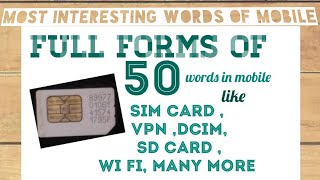 Full forms of SIM card :   SD card :PDF : USSD code :DCIM :  RAM ROM OSD GPRS APN Google WEB WWW screenshot 4