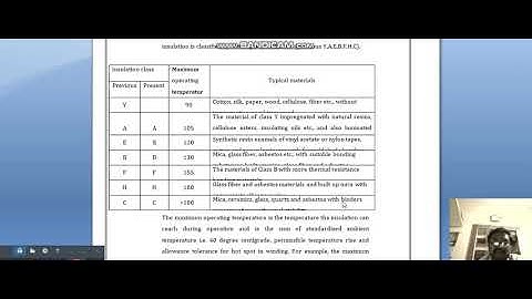 Lecture Video 17EE64 Module 1 Insulation based on Thermal Consideration   Gopinath K