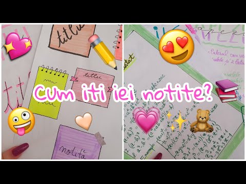 Video: Cum Să Scrieți Note Productive