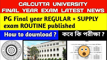CALCUTTA UNIVERSITY FINAL YEAR EXAM LATEST NEWS💥|calcutta university|cu exam news|ugc news today|ugc