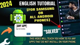 How To Solve App Not Installed Problem Android 2024 || Why Is My Phone Not Installing Apps Samsung