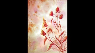 Démo d'Aquarelle de JACQUES LE PEINTRE "Chardons et Lupins"