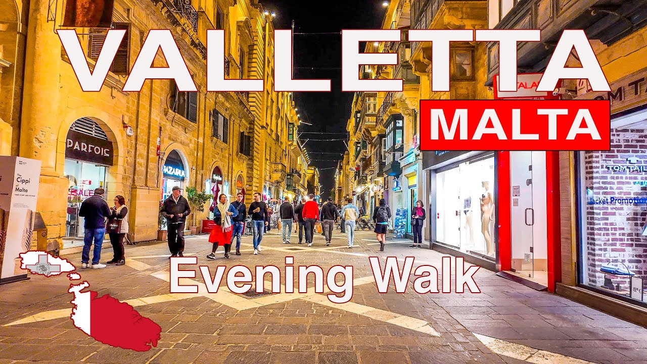 🇲🇹 Evening Walk in Valletta, Malta