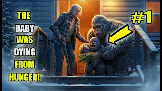 Starving Bigfoot & Baby Knocked on Stranger's Door. What She Did Left Everyone Stunned