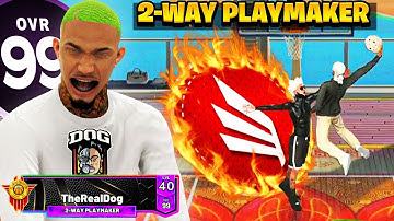 *RARE* LEGEND 99 OVERALL 2-WAY PLAYMAKER is GAME BREAKING NBA 2K22! CONTACT DUNKS #1 BEST ISO BUILD