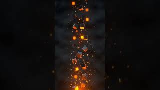 Glowing Embers Cubes | Fire Sparks Animation 🔥 4K Loop