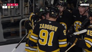 Fraser Minten scores a goal against the New Jersey Devils
