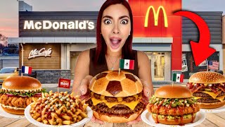 PROBANDO TODO el MENÚ MUNDIALISTA de McDonalds 🍔😱‼️ | Rebeca Mendiola