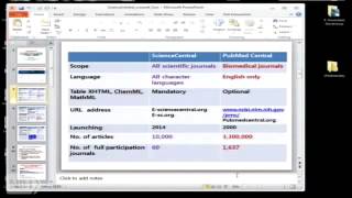 Open session: ScienceCentral JATS-based full-text database comprising