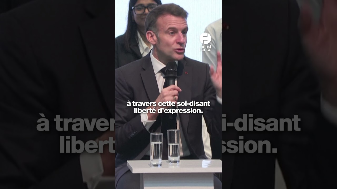 Macron qualifie de &laquo; connerie &raquo; l'argument de libert&eacute; d'expression absolue sur les r&eacute;seaux sociaux