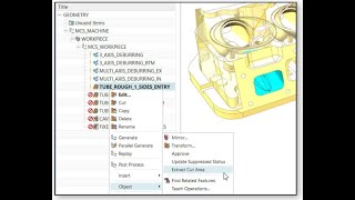 Extract Operation Cut Area In Nx Cam