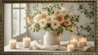 Arte para TV | Gerberas y Velas 🌸🕯️ | Gerbera Flowers & Candles Wall Art (Loop) screenshot 5