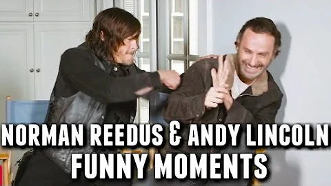 Norman Reedus and Andrew Lincoln Funny Bromance Mo...