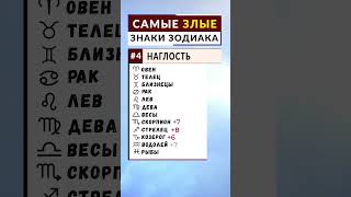 Самые Злые Знаки Зодиака по Характерам 😱 - #гороскоп