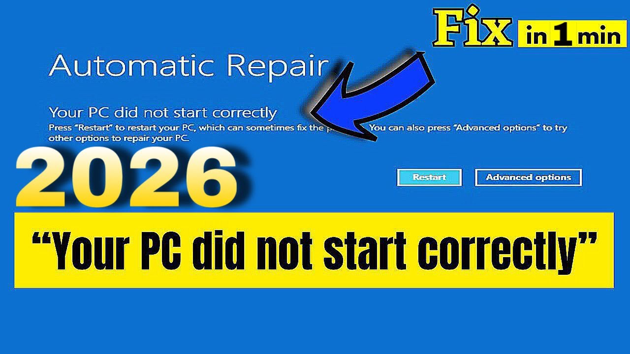 How to Fix Automatic Repair Loop in Windows 10 - Your PC did not start ...