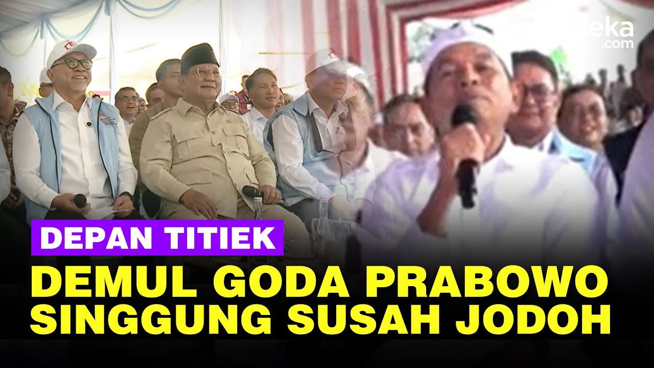 [FULL] Prabowo Digoda Dedi Mulyadi Depan Titiek Soeharto Singgung Susah Cari Jodoh: Awas Kau!