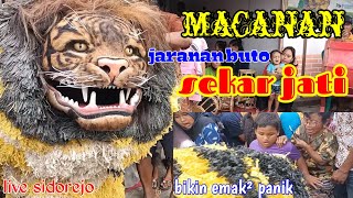 macanan dan tari RANGDA jaranan buto sekar jati || live sidorejo