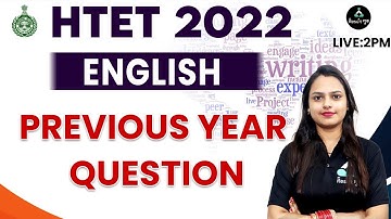 (Class-30) PREVIOUS YEAR QUESTIONS | HTET 2022 English |  Niharika Mam | Result Guru