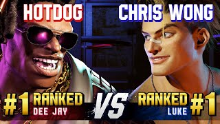 SF6 ▰ HOTDOG29 (#1 Ranked Dee Jay) vs CHRIS WONG (#1 Ranked Luke) ▰ High Level Gameplay