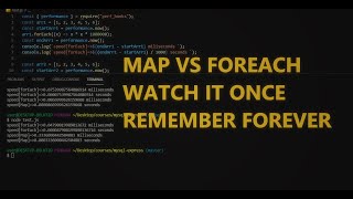 MAP VS FOREACH (MAJOR DIFFERENCES WITH PERFORMANCE DIFFERENCE)