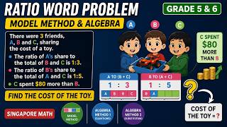 Primary 5/Primary 6 - Ratio: How to solve word problems using models - Singapore Math