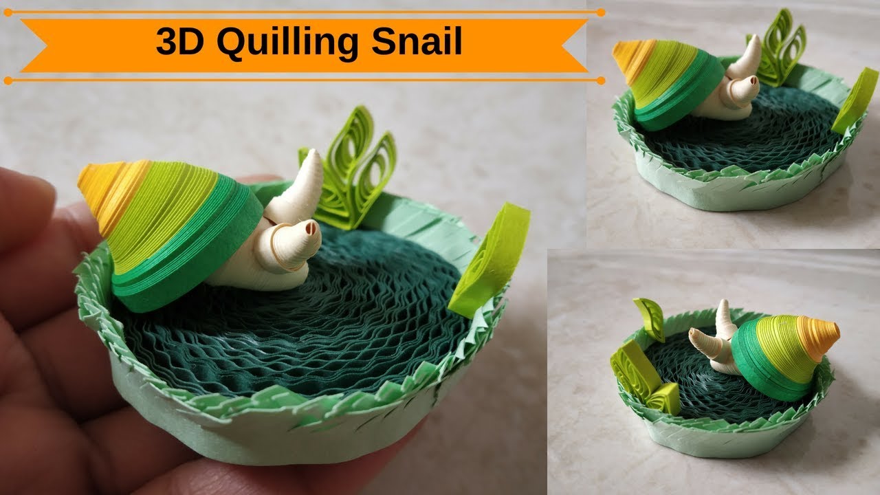3D Quilling Snail / How To Make Quilling Snail Using Paper Art Quilling
