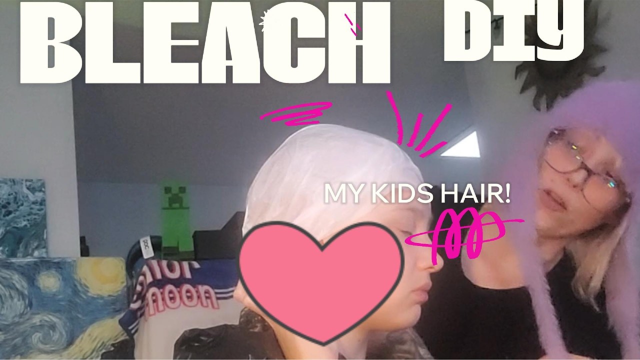 DIY BLEACH @ Home | Bleaching my Kids Hair!