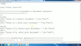 PHP Operators | Increment Decrement | Logical | String | Conditional (Gujarati)