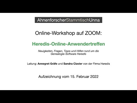 HEREDIS-ONLINE-ANWENDERTREFFEN am 15.02.2022