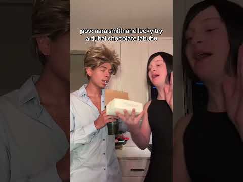 Nara Smith And Lucky Try A Dubai Chocolate Labubu