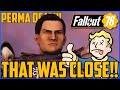 Fallout 76 Permadeath - PT21 - That was a close one! - Steel Dawn