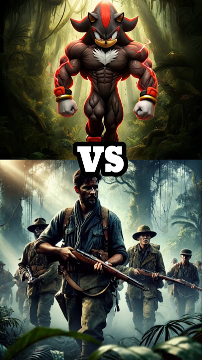 Sonic the Hedgehog and Shadow the Hedgehog vs Poacher Hunters (Pig, Lion, Elephant, Tiger, Monkey)