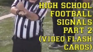 High School Football Penalty Signals  Video Flash Cards #2