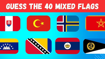 Guess The 40 Mixed Flags | Flag Quiz | World Flags