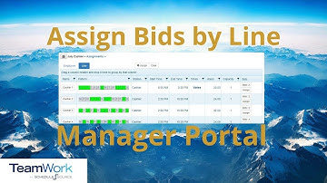 TeamWork 5 Manager Tutorial: How to Assign Shift Bids by Line