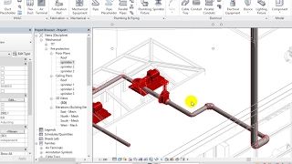 Revit - fire protection/ sprinkler system / Arabic