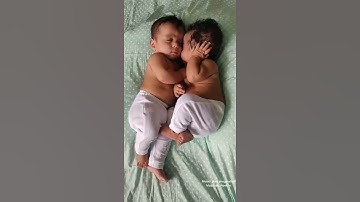 Thumbnail of Twin babies brother sister love ❤️
