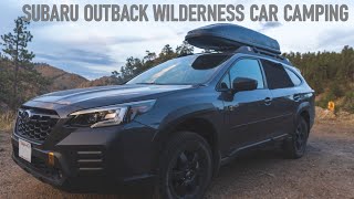 Minimal Subaru Outback Wilderness Car Camping Setup