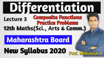 Lecture 3 Composite function Problems solution Differentiation 12th Maths NewSyllabus20 | VSMAcademy