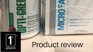 Opti-greens 50 and microfactor-1stphorm product review Information